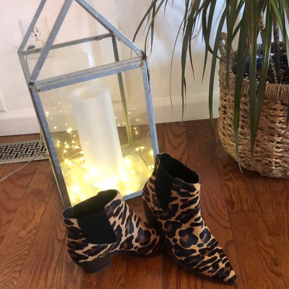 Sole Society Shoes - Sole society Calf hair animal print boots